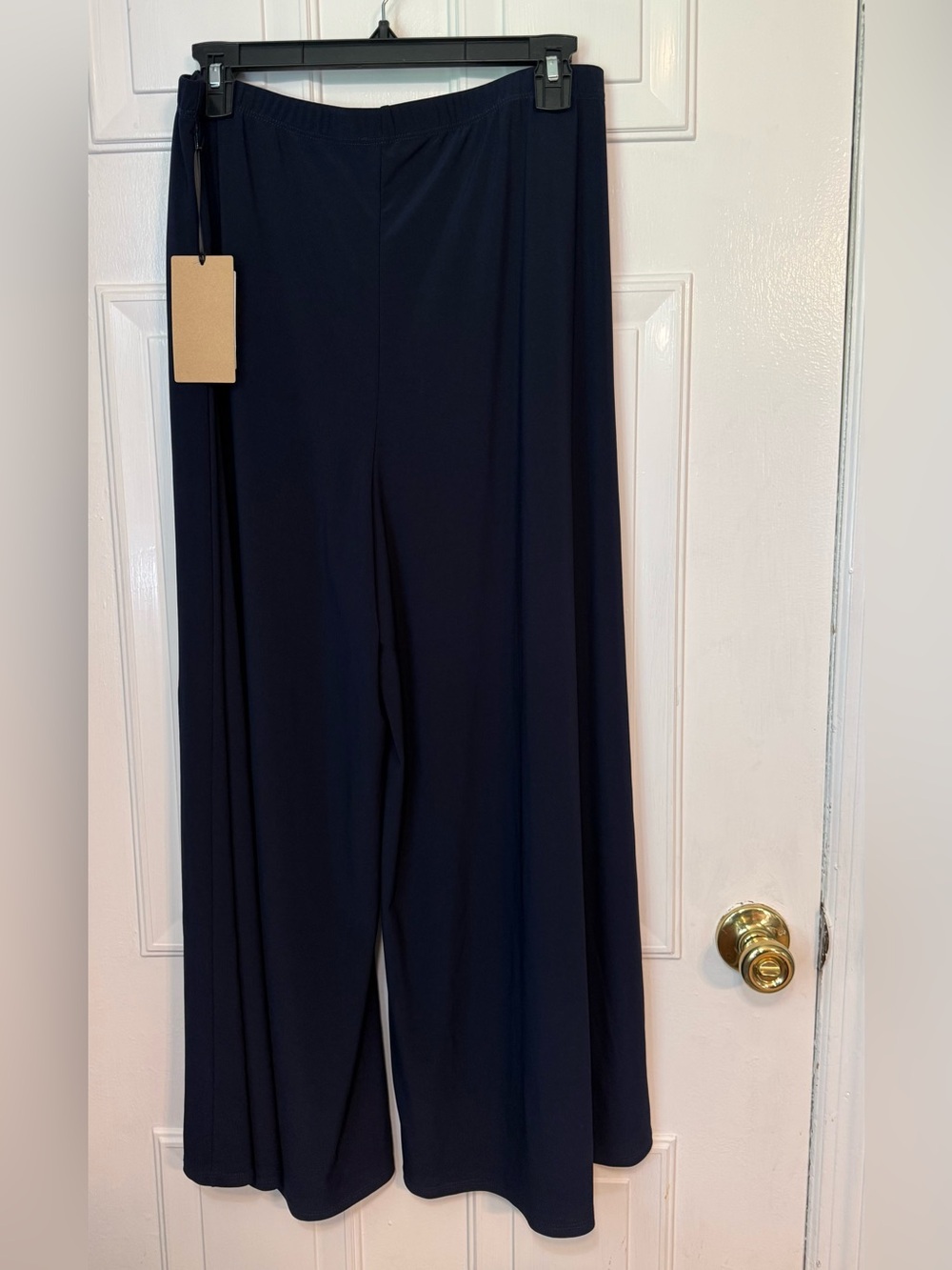 Halogen Navy Wide-Leg Pull-On Pants